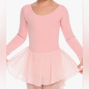 Arshiner Kids Girls Classic Long Sleeve Leotard Dance Ballet Dress Pink